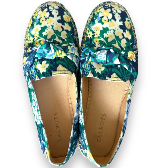 Talbot Izzy Knot Slip On Flat Espadrille Butterfly Garden Sateen Women's Size 8M - Picture 4 of 12